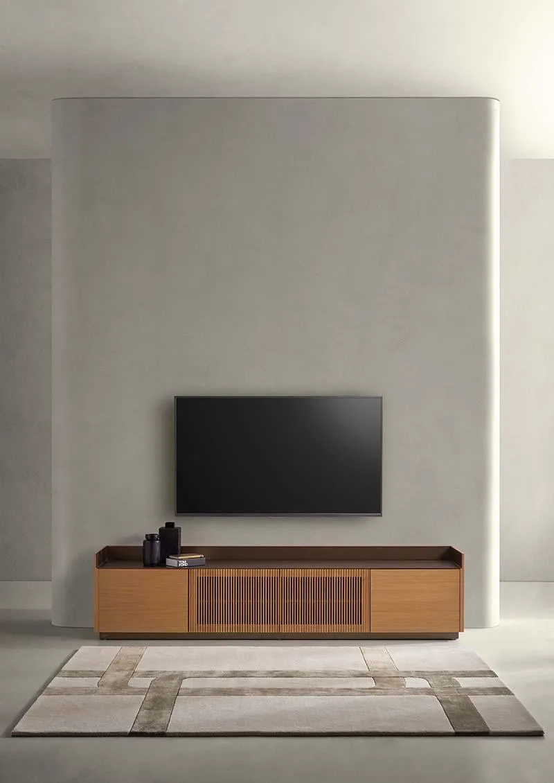 PUNT MOBLES buffet meuble STOCKHOLM avec 4 portes STH403 avec la base H 6 cm