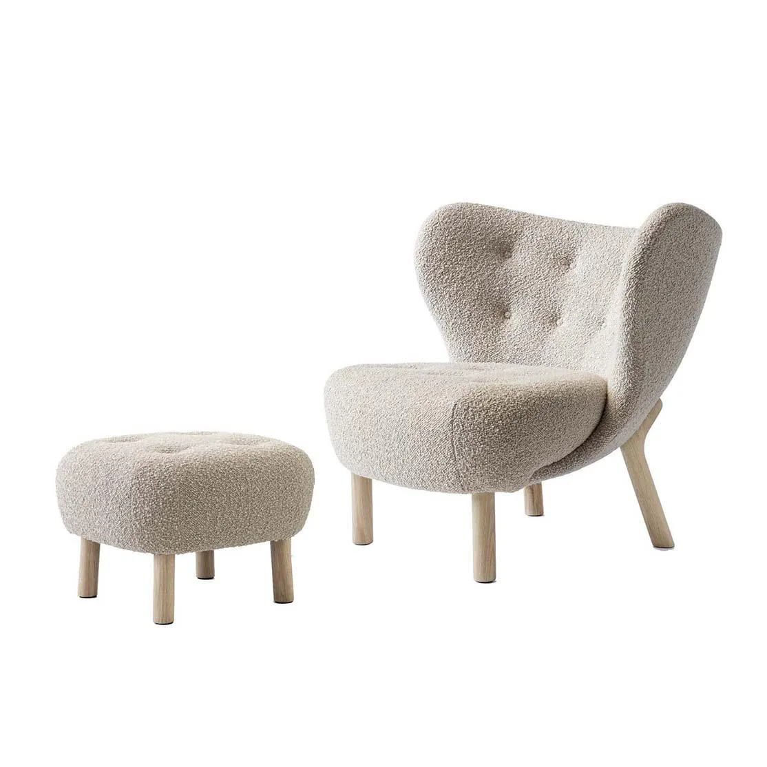 &TRADITION fauteuil et pouf LITTLE PETRA VB1 & ATD1
