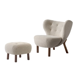 &TRADITION fauteuil et pouf LITTLE PETRA VB1 & ATD1