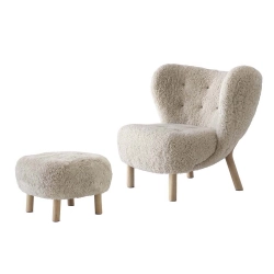&TRADITION fauteuil et pouf LITTLE PETRA VB1 & ATD1