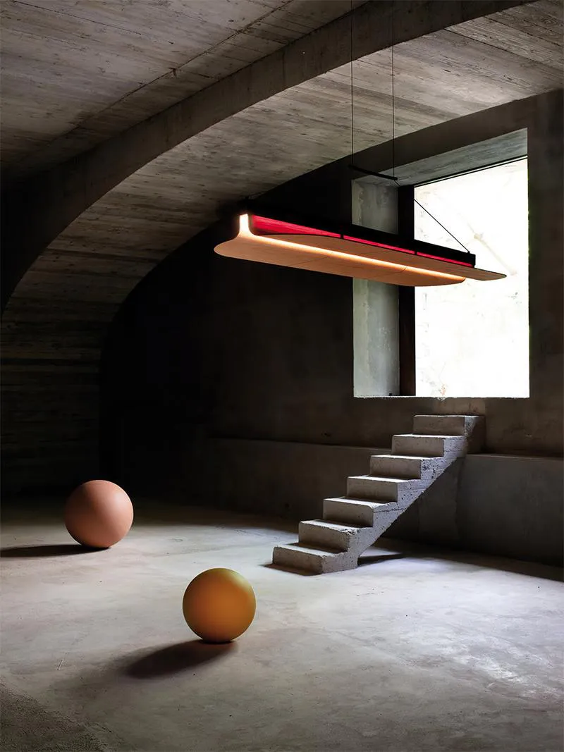 LZF LUZIFER lampe à suspension OMMA 1 LONG LEAF finitions noire