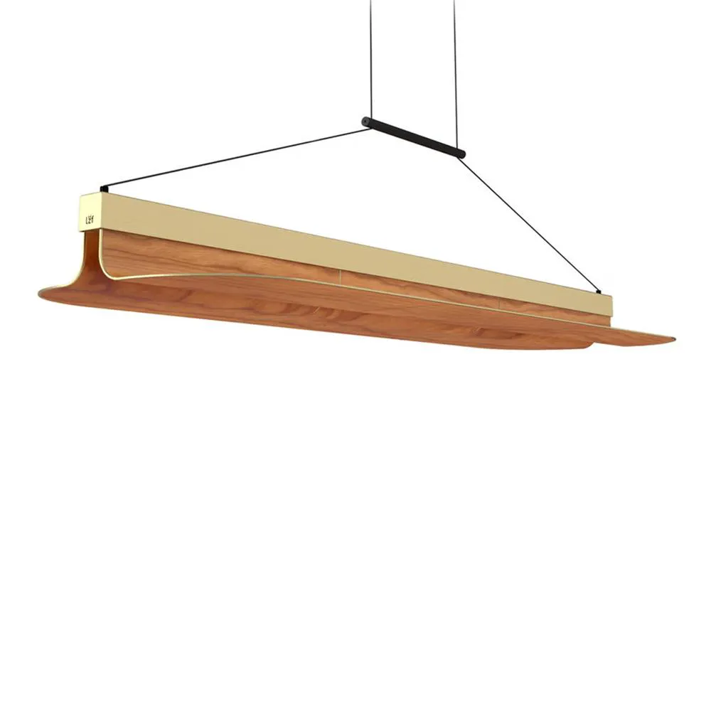 LZF LUZIFER lampe à suspension OMMA 1 LONG LEAF finitions or