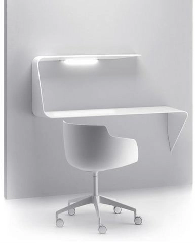 MDF ITALIA étagère bureau mural avec éclairage LED MAMBA