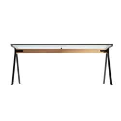 DRIADE table FRATE 200 x 80 avec poutre de 200 cm