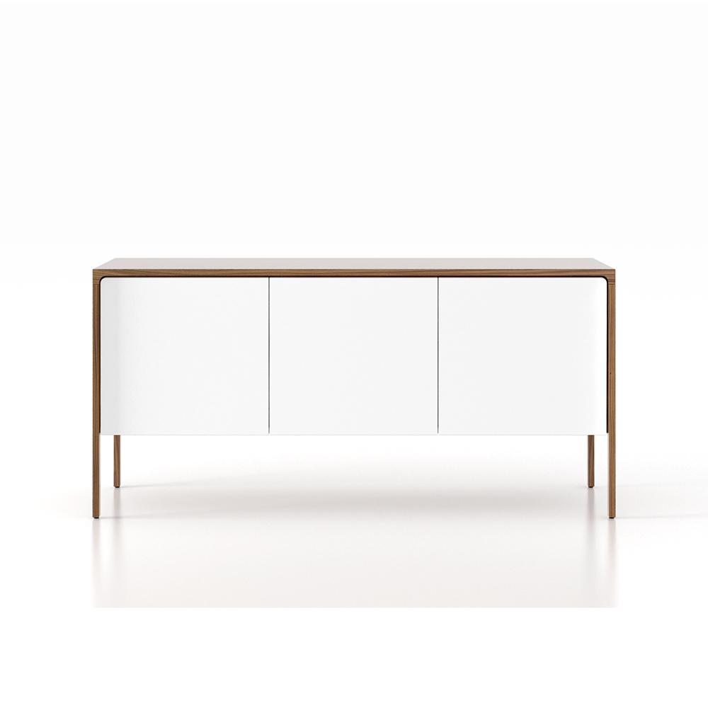 PUNT MOBLES buffet meuble TACTILE structure en noyer avec 3 portes