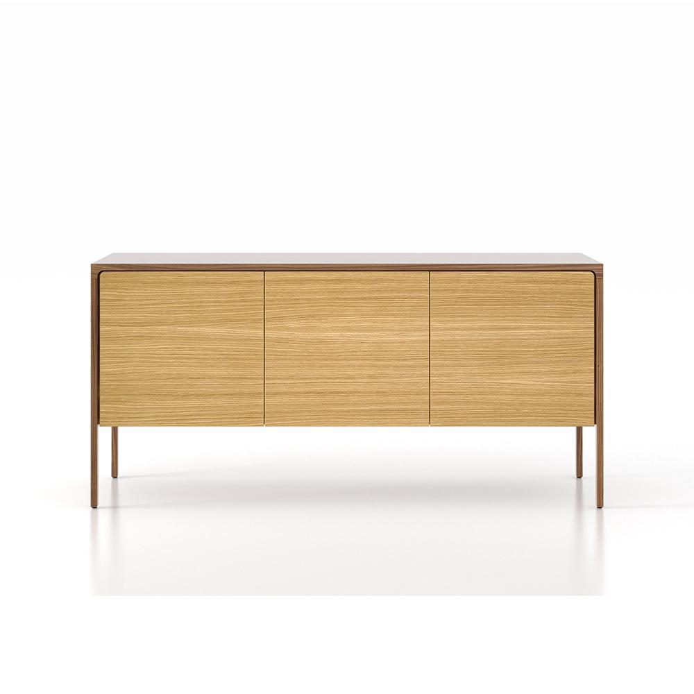 PUNT MOBLES buffet meuble TACTILE structure en noyer avec 3 portes