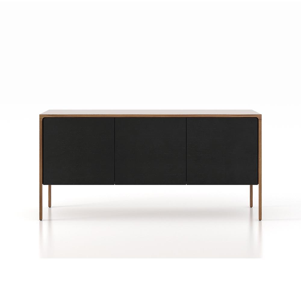 PUNT MOBLES buffet meuble TACTILE structure en noyer avec 3 portes