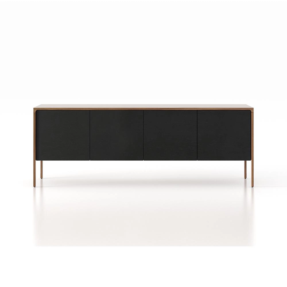 PUNT MOBLES buffet meuble TACTILE structure en noyer avec 4 portes