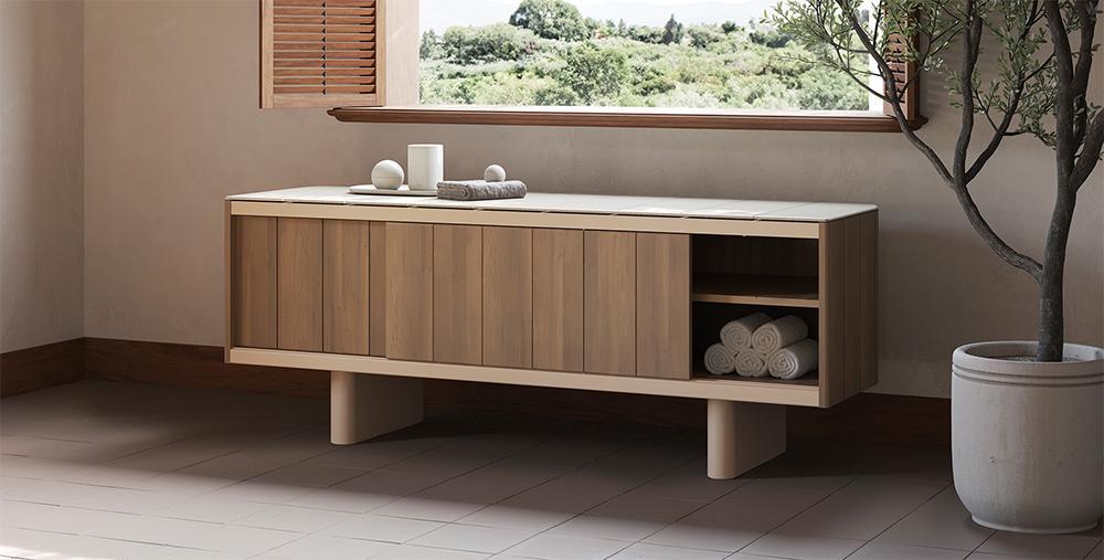 PUNT MOBLES buffet meuble ATRIO 180 avec pieds