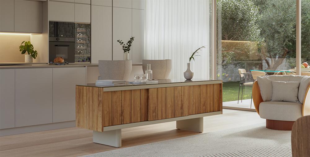 PUNT MOBLES buffet meuble ATRIO 220 avec pieds