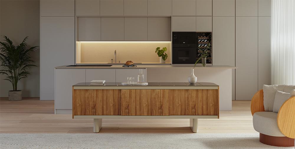 PUNT MOBLES buffet meuble ATRIO 220 avec pieds