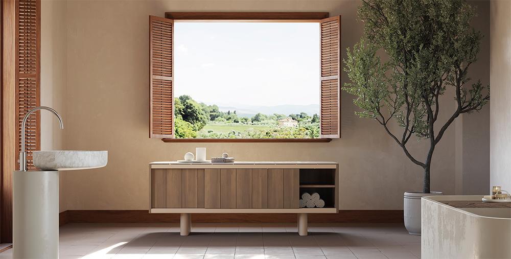 PUNT MOBLES buffet meuble ATRIO 220 avec pieds