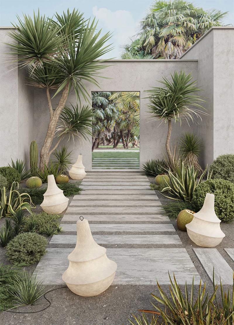 KARMAN lampadaire LADY D pour l'extérieur