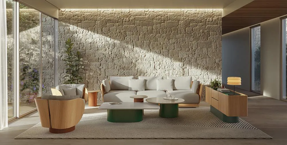 PUNT MOBLES buffet meuble DUNE avec 4 portes et 2 tiroirs