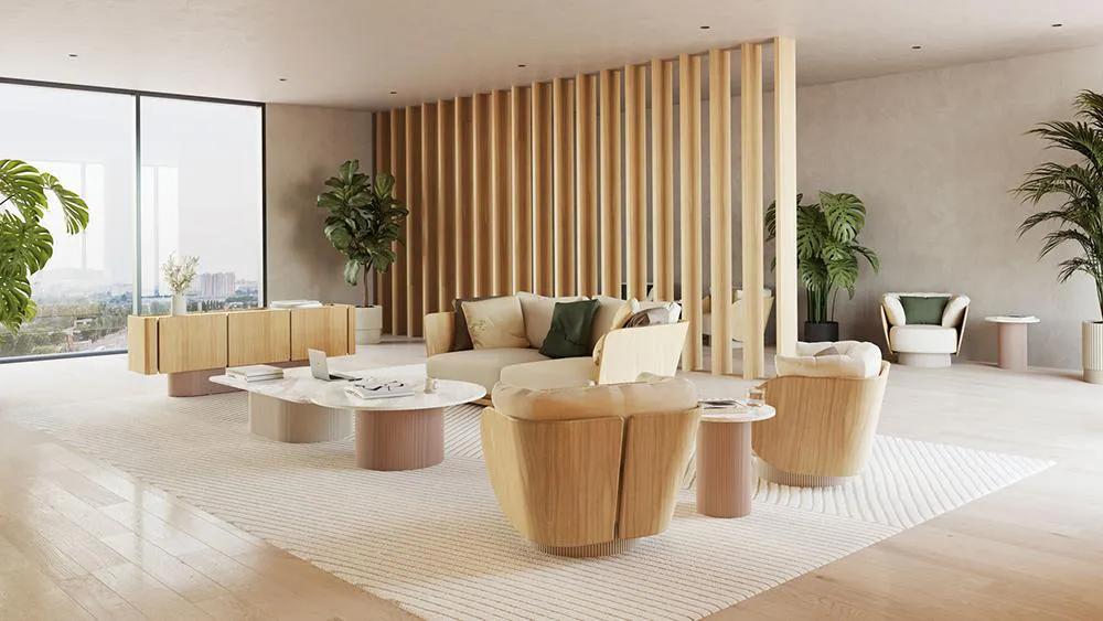 PUNT MOBLES buffet meuble DUNE avec 6 portes