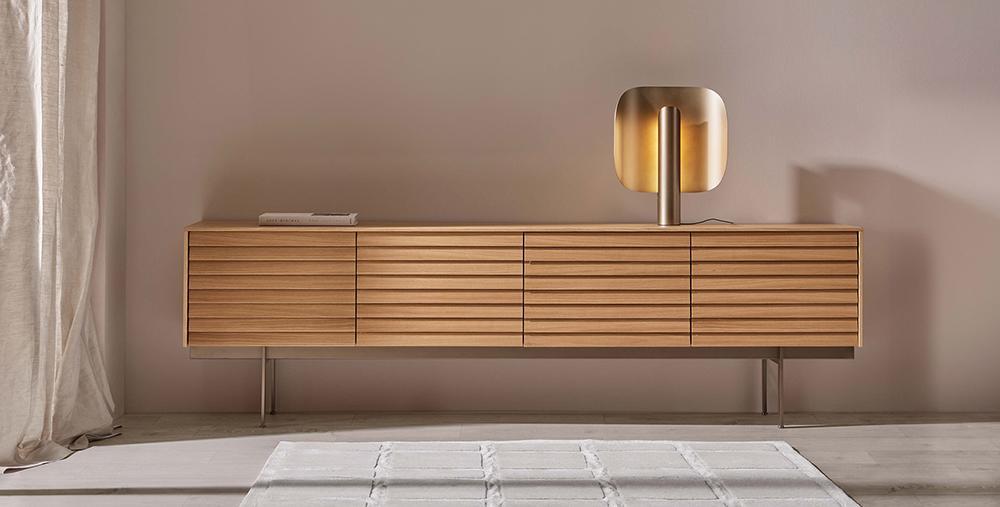 PUNT MOBLES buffet meuble SUSSEX 201 avec 2 portes avec la base H 17 cm