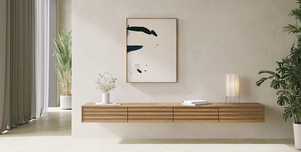 PUNT MOBLES buffet meuble SUSSEX 201 avec 2 portes avec la base H 6 cm