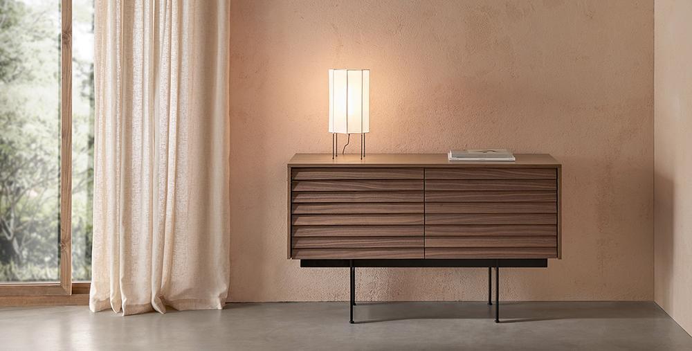 PUNT MOBLES buffet meuble SUSSEX 401 avec 4 portes avec la base H 6 cm