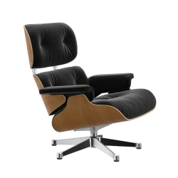 VITRA fauteuil cuir noir EAMES LOUNGE CHAIR dimensions classiques