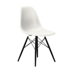 VITRA chaise avec base en érable noir Eames Plastic Side Chair DSW NOUVELLES DIMENSIONS