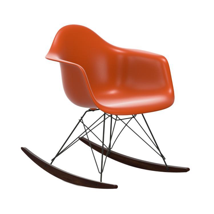 VITRA RAR fauteuil à bascule Eames Plastic Armchair base basic dark et érable foncé