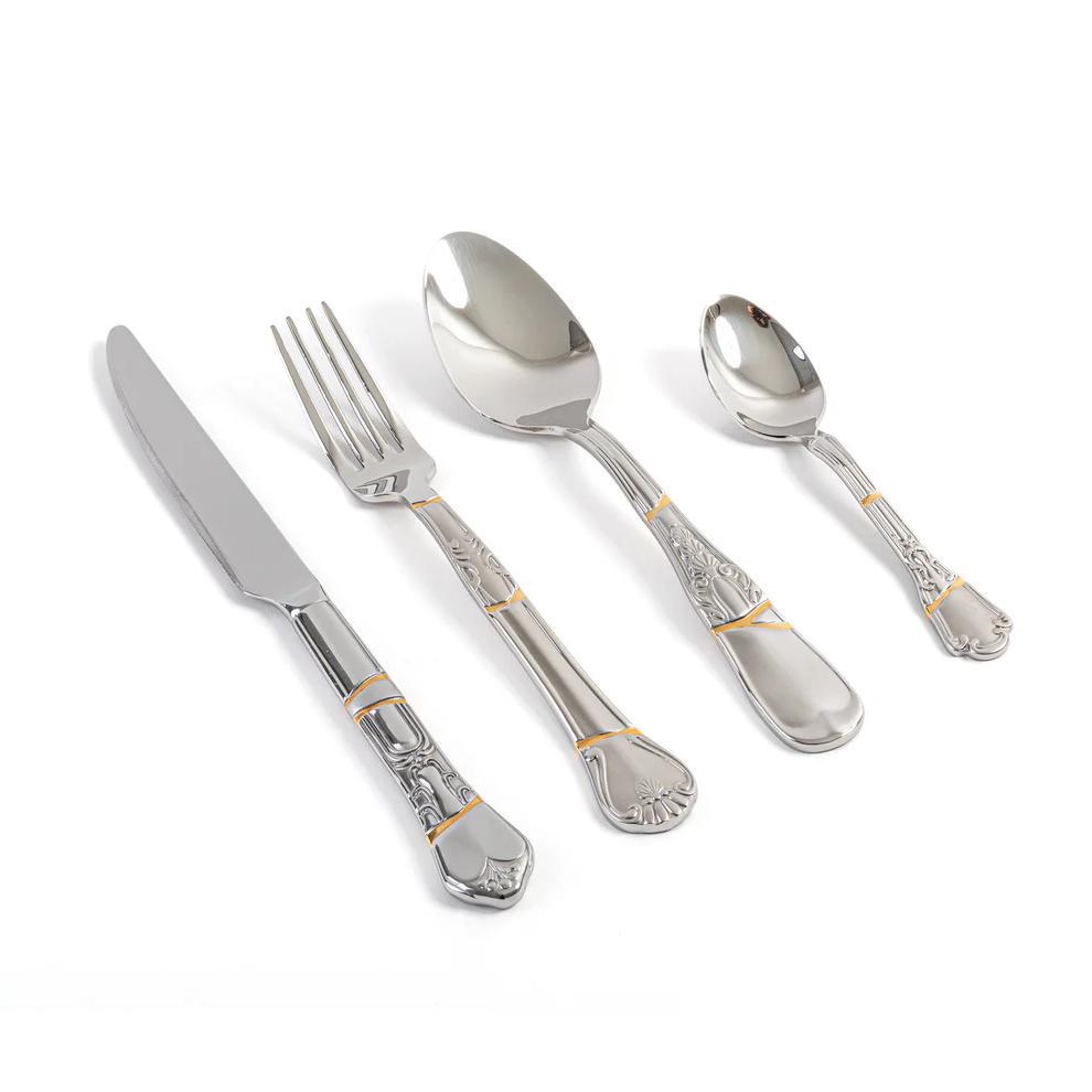 SELETTI set de 4 couverts KINTSUGI CUTLERY