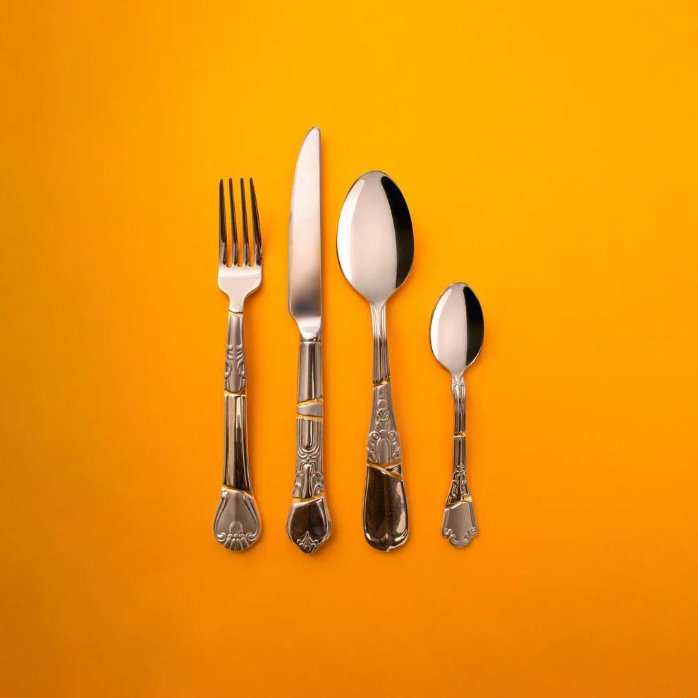 SELETTI set de 4 couverts KINTSUGI CUTLERY