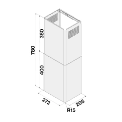 FALMEC cheminée KCTCN.001#N pour hotte murale TAB et TAB A+