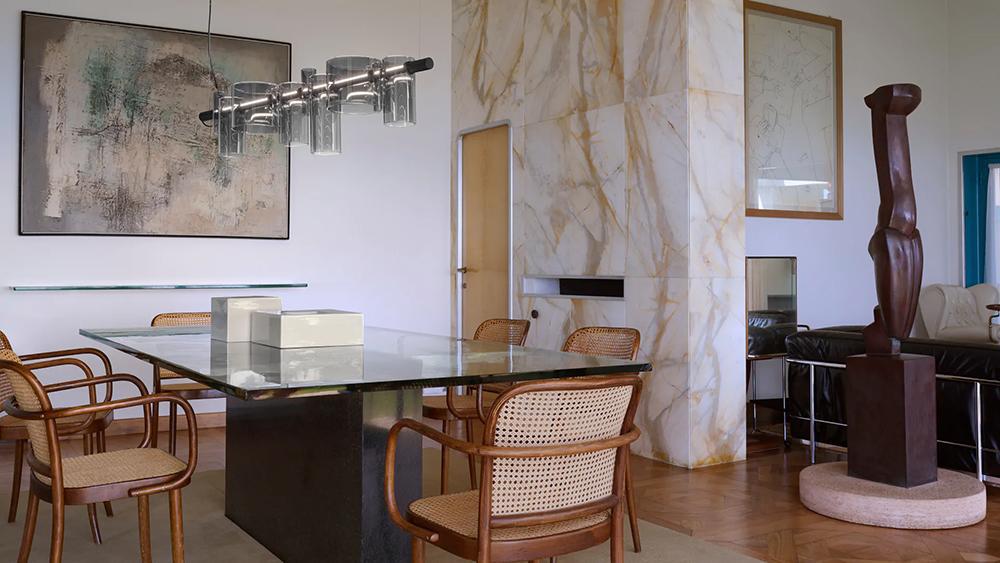 OLUCE lampe à suspension DANCING GLASS