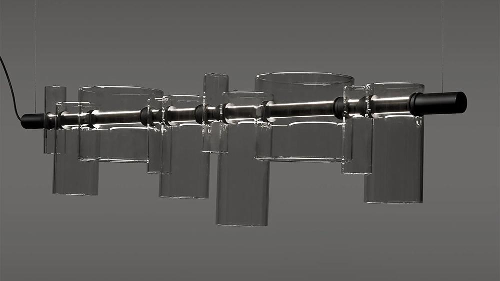 OLUCE lampe à suspension DANCING GLASS