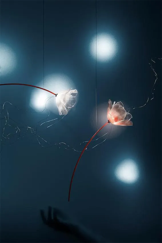 SLAMP lampe à suspension POPPY 14 MODULES