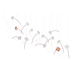 SLAMP lampe à suspension POPPY 14 MODULES