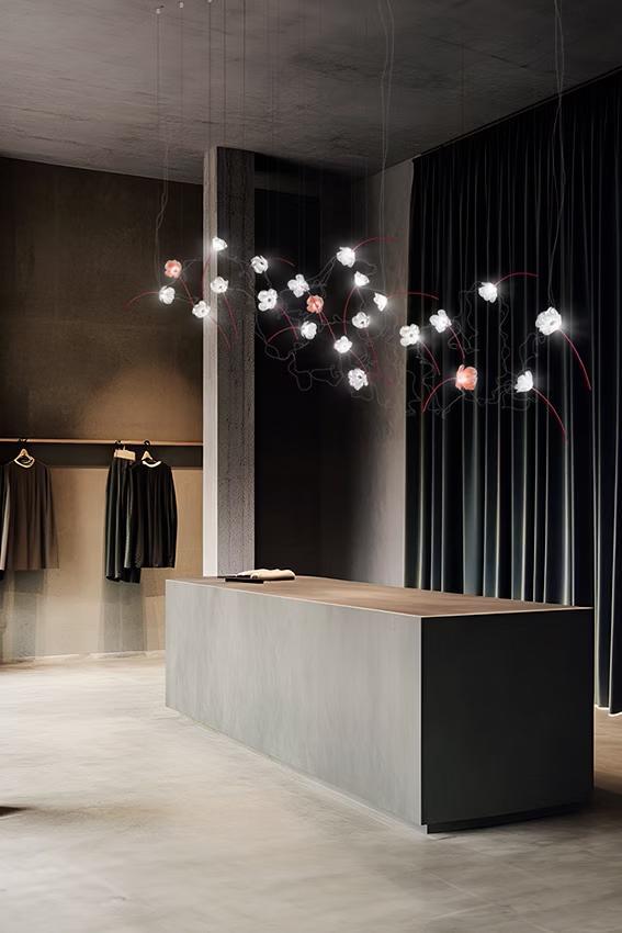 SLAMP lampe à suspension POPPY 7 MODULES