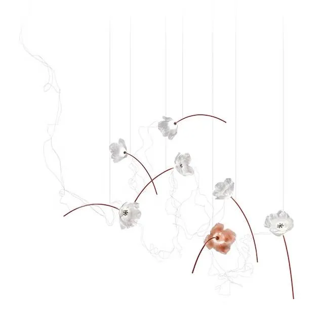 SLAMP lampe à suspension POPPY 7 MODULES