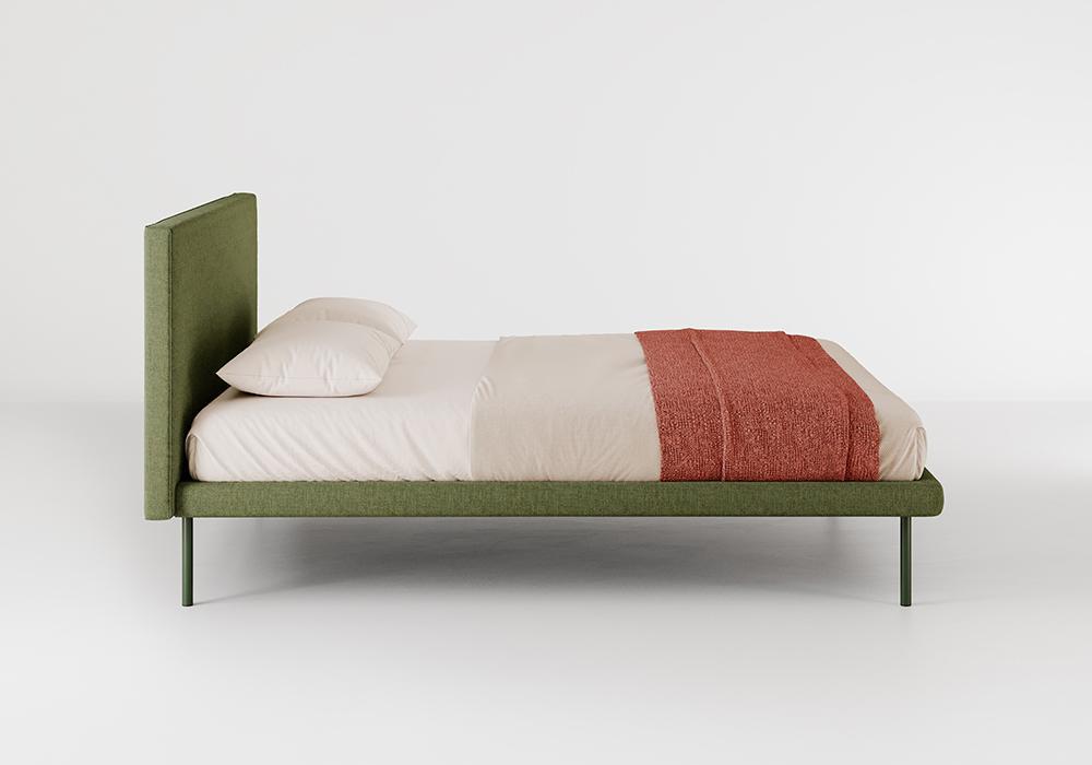 BOLZAN lit deux personnes METROPOLITAN pour matelas 160 x 200 cm avec base H 8 cm