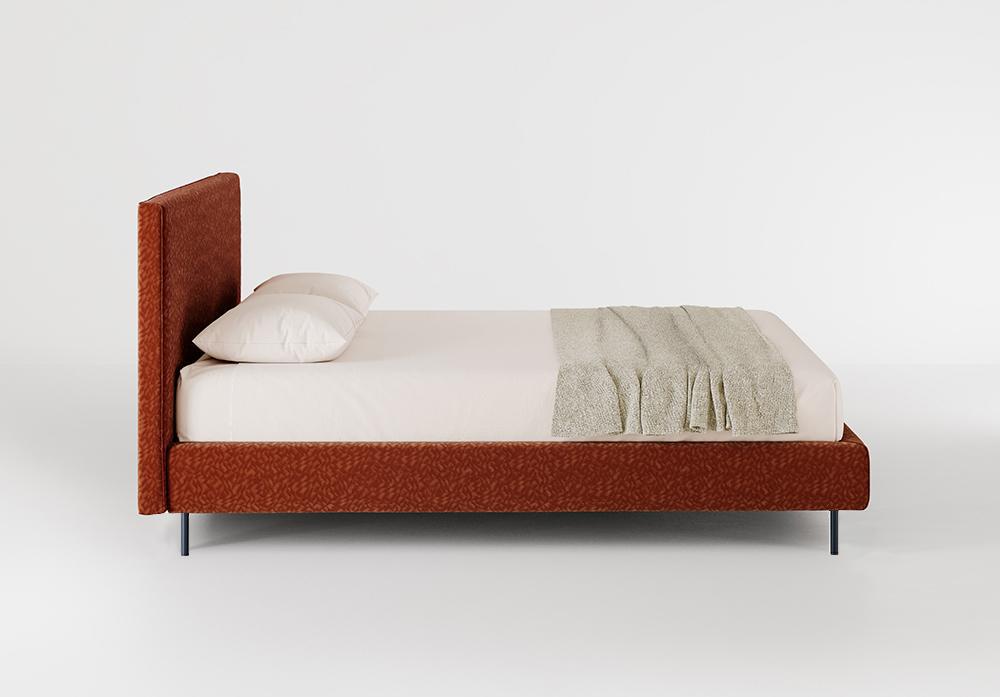BOLZAN lit deux personnes METROPOLITAN pour matelas 180 x 200 cm avec base H 21 cm et boîte de rangement