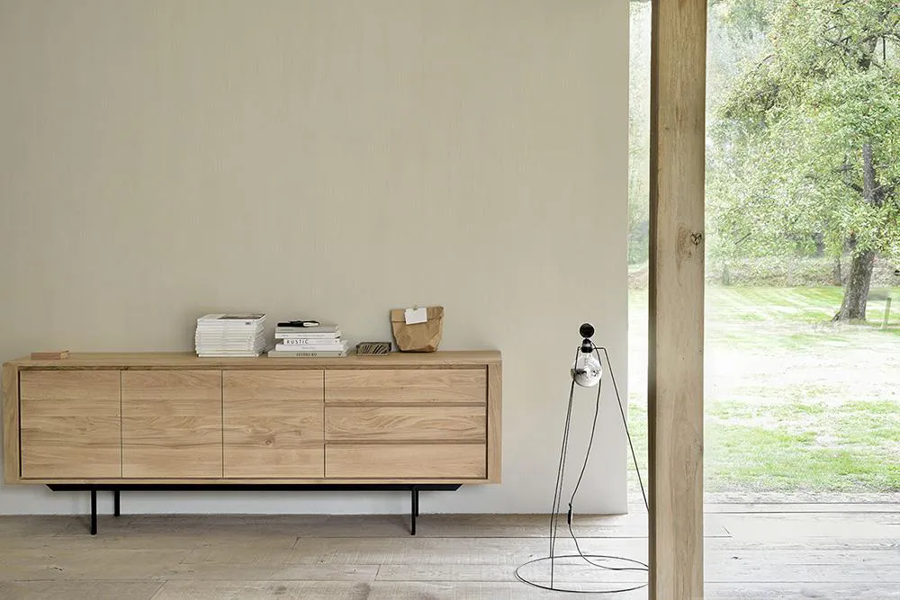 ETHNICRAFT buffet SHADOW avec 3 portes et 3 tiroirs