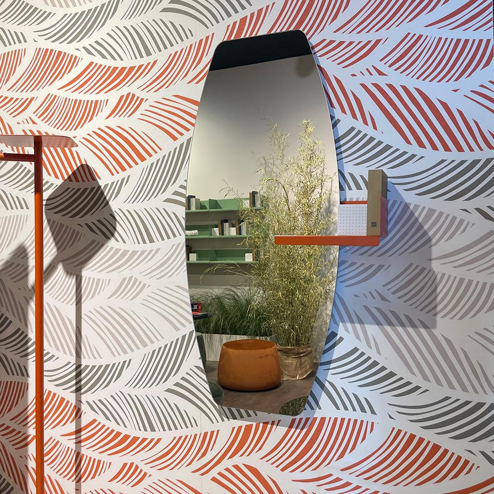 MEME DESIGN miroir murale avec 1 étagère CACTUS BOTTE COMPLETO