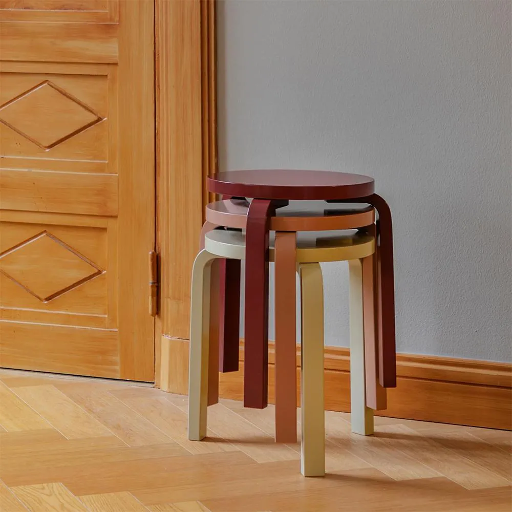 ARTEK sgabello STOOL 60 BURGUNDY LACQUARED