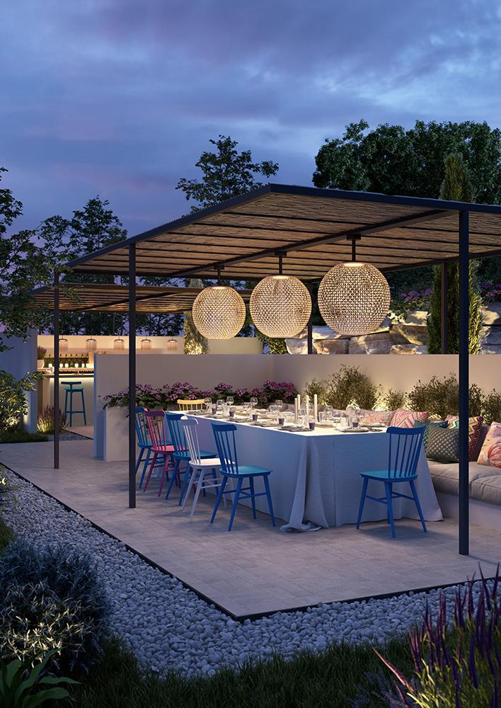 BOVER lampe de plafond pour extérieur NANS SPHERE PF/80 OUTDOOR