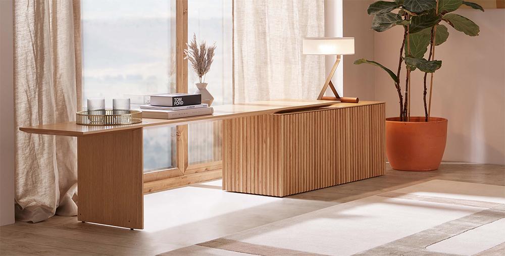 PUNT MOBLES buffet meuble VELASCA avec 2 portes avec plateau 165 cm