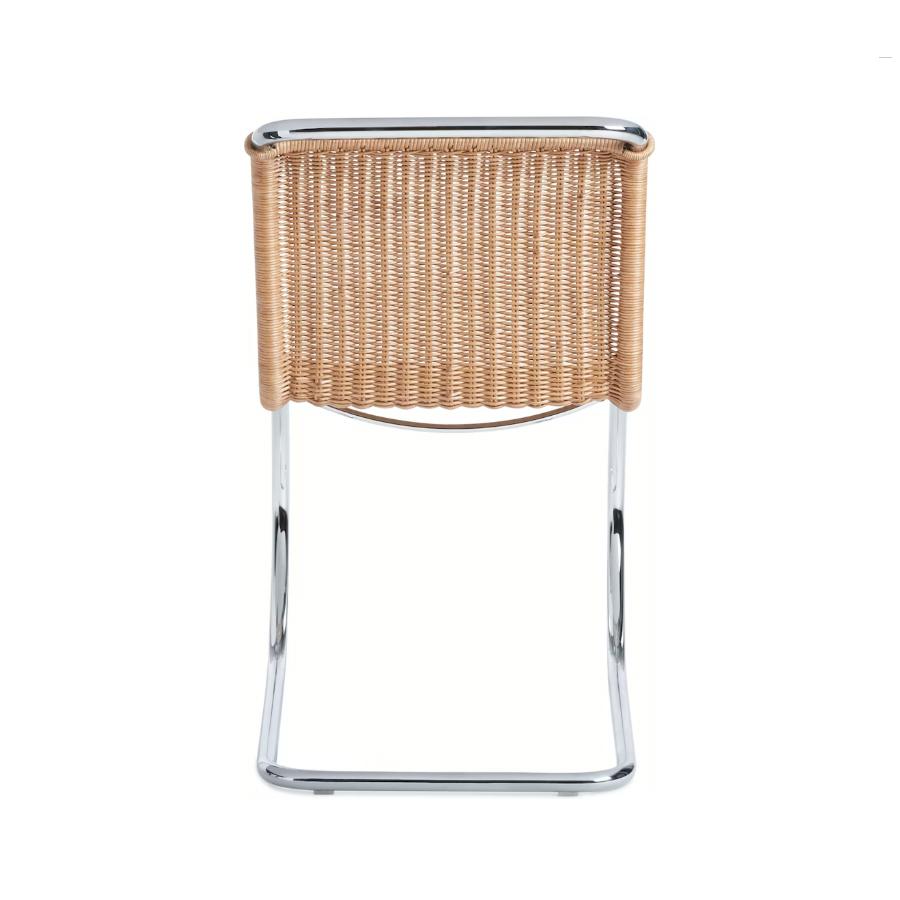 KNOLL chaise sans accoudoirs MR recouverte en Rotin