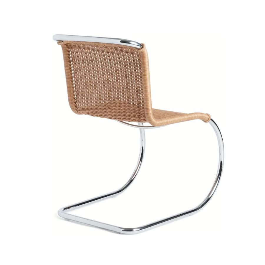 KNOLL chaise sans accoudoirs MR recouverte en Rotin