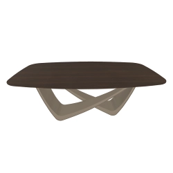 BONTEMPI table fixe tonneau avec structure sable BACH 53.75 200x116 cm