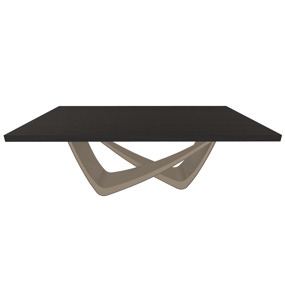 BONTEMPI table fixe rectangulaire avec structure sable BACH 53.80 200x100 cm