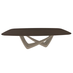 BONTEMPI table fixe tonneau avec structure sable BACH 53.92 220x116 cm