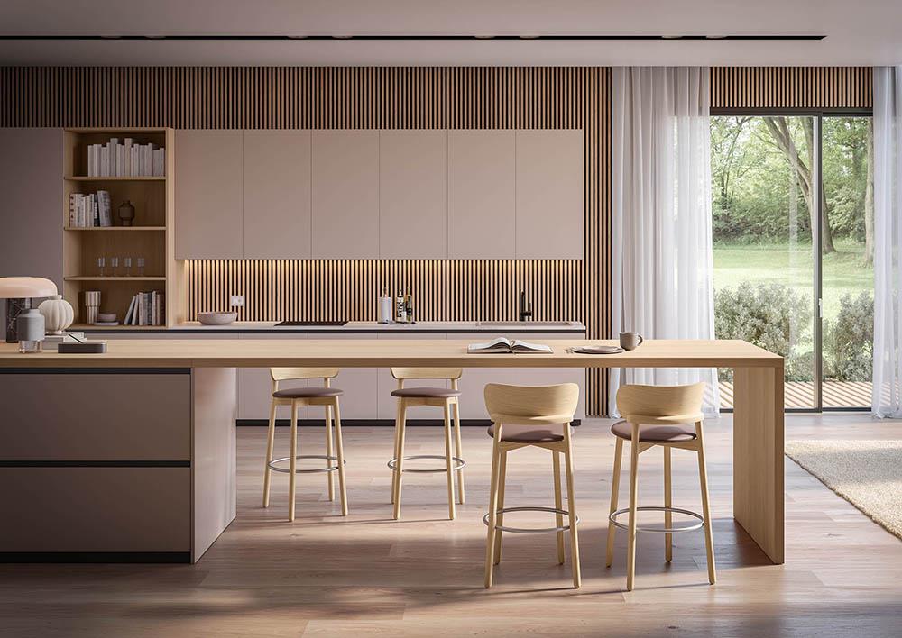 ALMA DESIGN tabouret avec coussin MINNIE H 74 cm