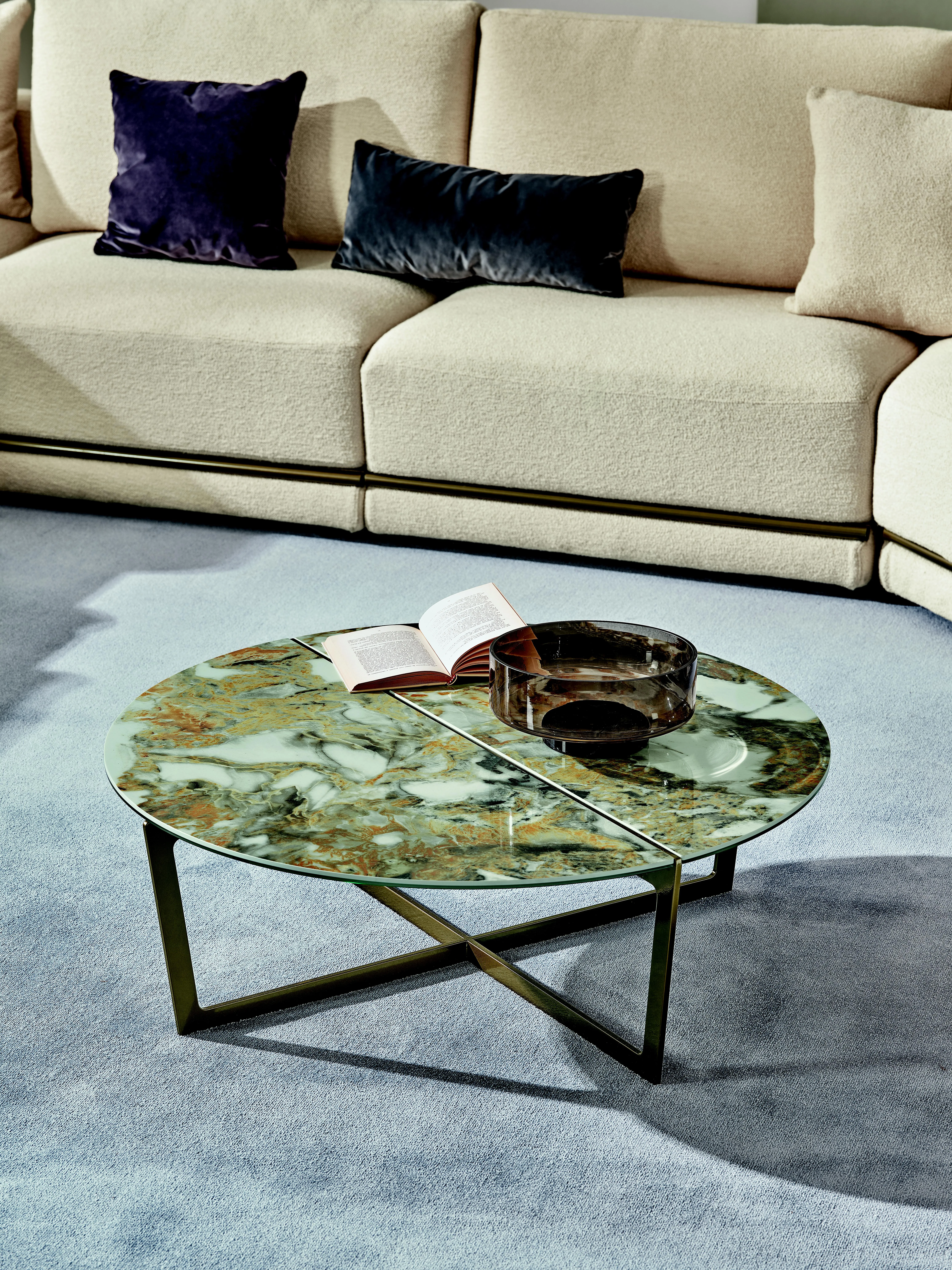 BONTEMPI table basse ronde CROSS 08.24 Ø 90x30,5 cm