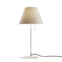 LUCEPLAN lampe de table COSTANZINA D13pi avec tige en aluminium et abat-jour MEZZO TONO NOISETTE