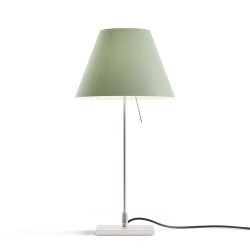 LUCEPLAN lampe de table COSTANZINA D13pi avec tige en aluminium et abat-jour MEZZO TONO VERT ALCHIMIE